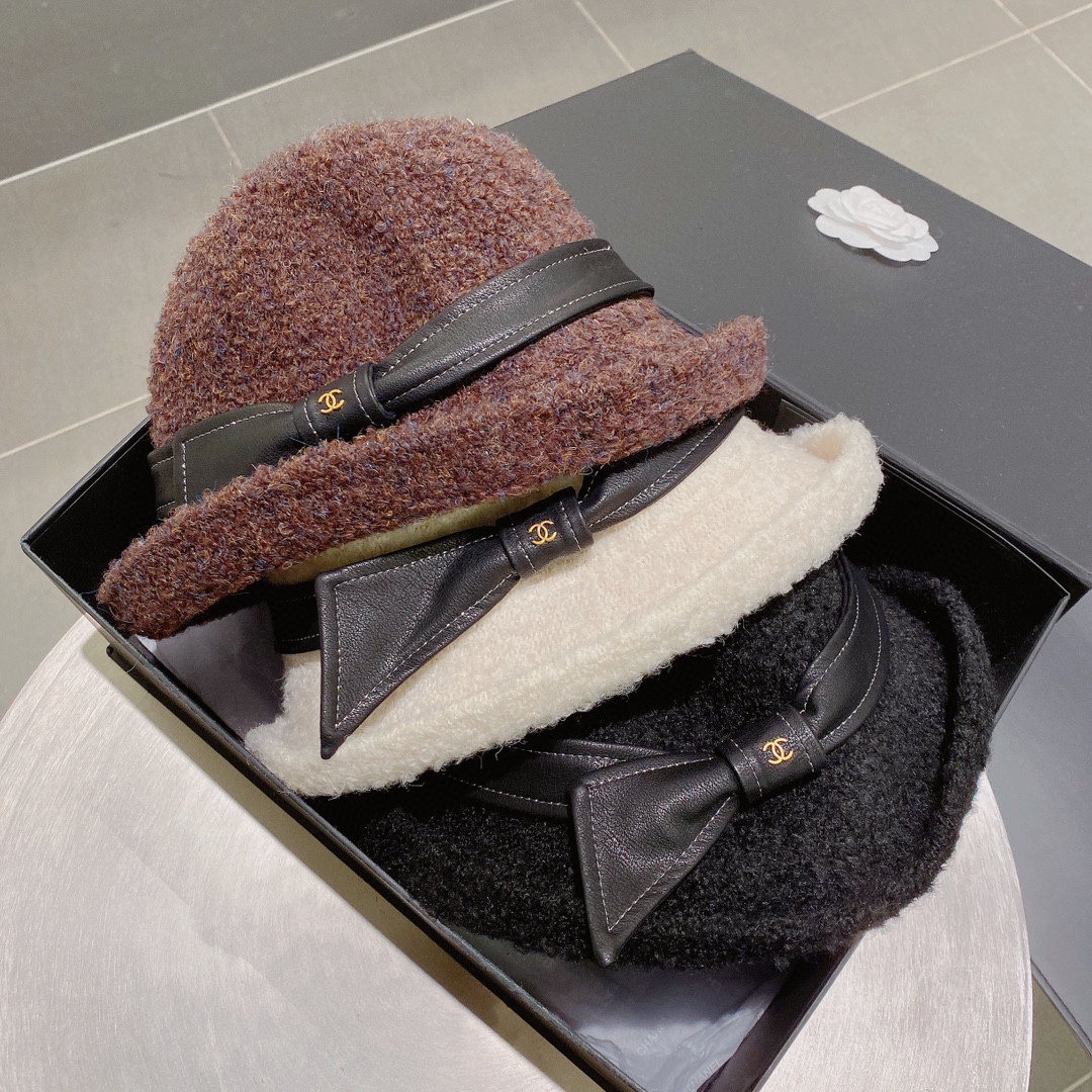 Chanel香奈儿2022秋冬新款羊毛盆帽