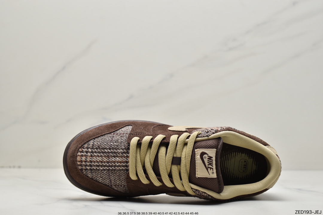 260 Stussy x SB Dunk Low Pro ”Cherry” 棕色低帮滑板鞋304292-223