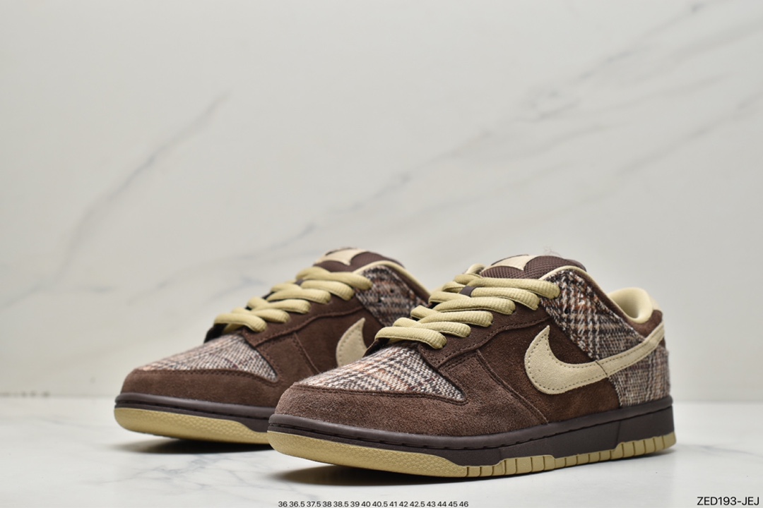 260 Stussy x SB Dunk Low Pro ”Cherry” 棕色低帮滑板鞋304292-223