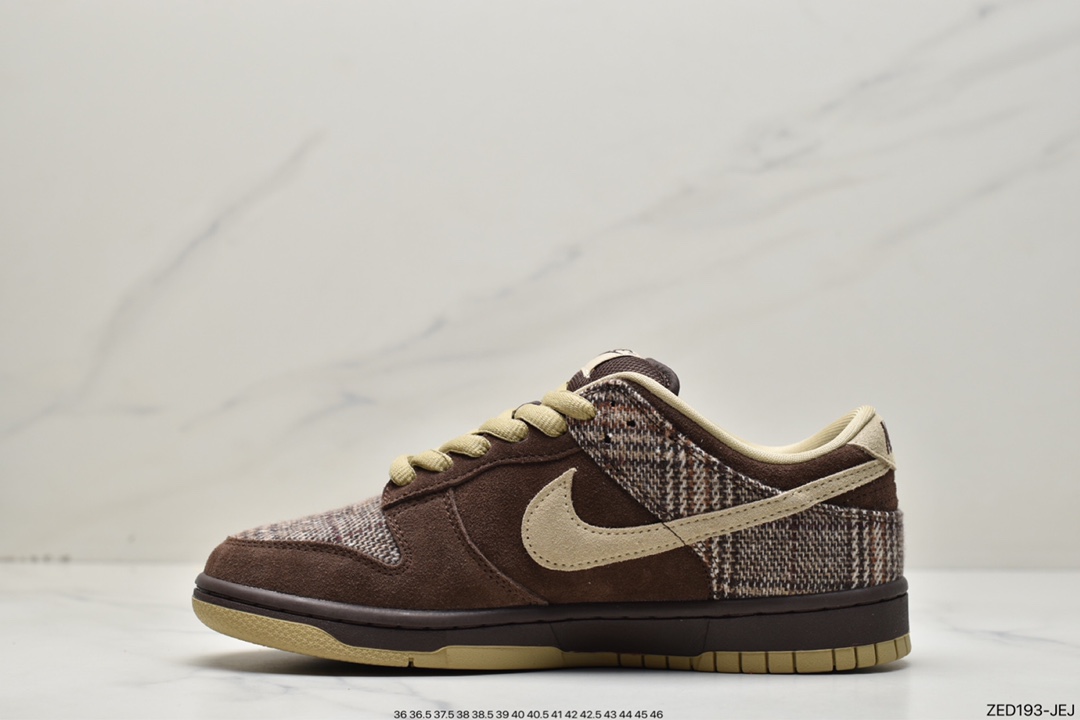 260 Stussy x SB Dunk Low Pro ”Cherry” 棕色低帮滑板鞋304292-223