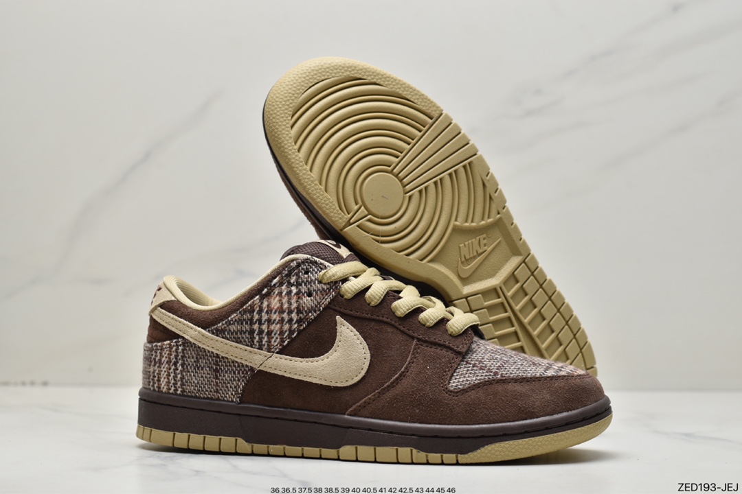 260 Stussy x SB Dunk Low Pro ”Cherry” 棕色低帮滑板鞋304292-223