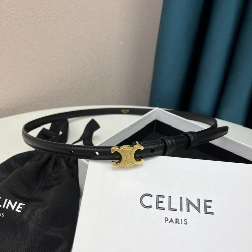 Celine Triomphe Belt in Smooth Calfskin, 1.8 cm Width, Unisex Design 1 Celine Triomphe Belt in Smooth Calfskin, 1.8 cm Width, Unisex Design