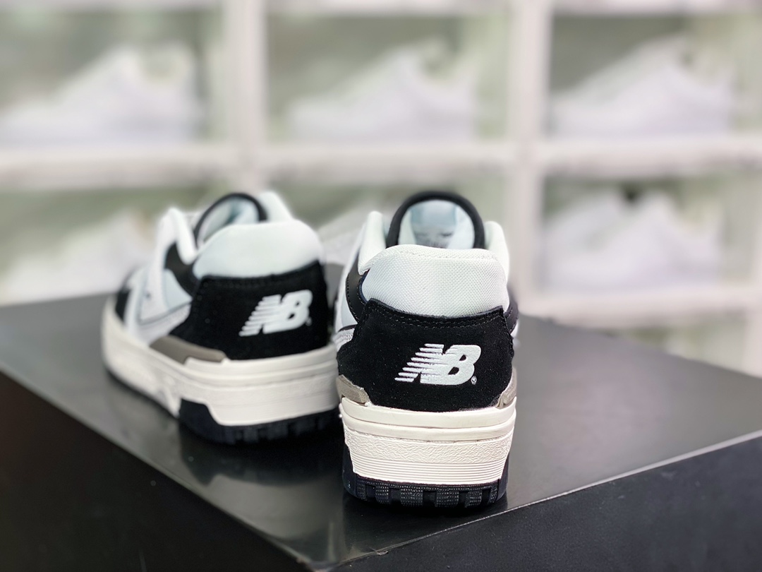 NB BB550 series classic retro low top casual sports basketball shoes ”stitching white, black and gray” BB550NCA