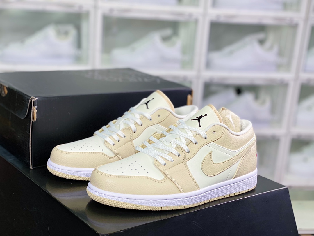 200 Air Jordan 1 Low GS”Mustard White”AJ1乔丹一代低帮经典“米白黄”FB7168-121