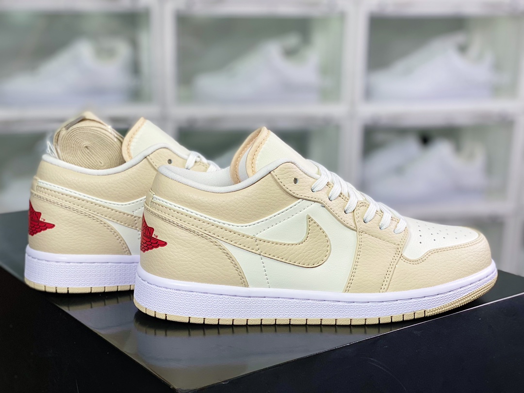 200 Air Jordan 1 Low GS”Mustard White”AJ1乔丹一代低帮经典“米白黄”FB7168-121