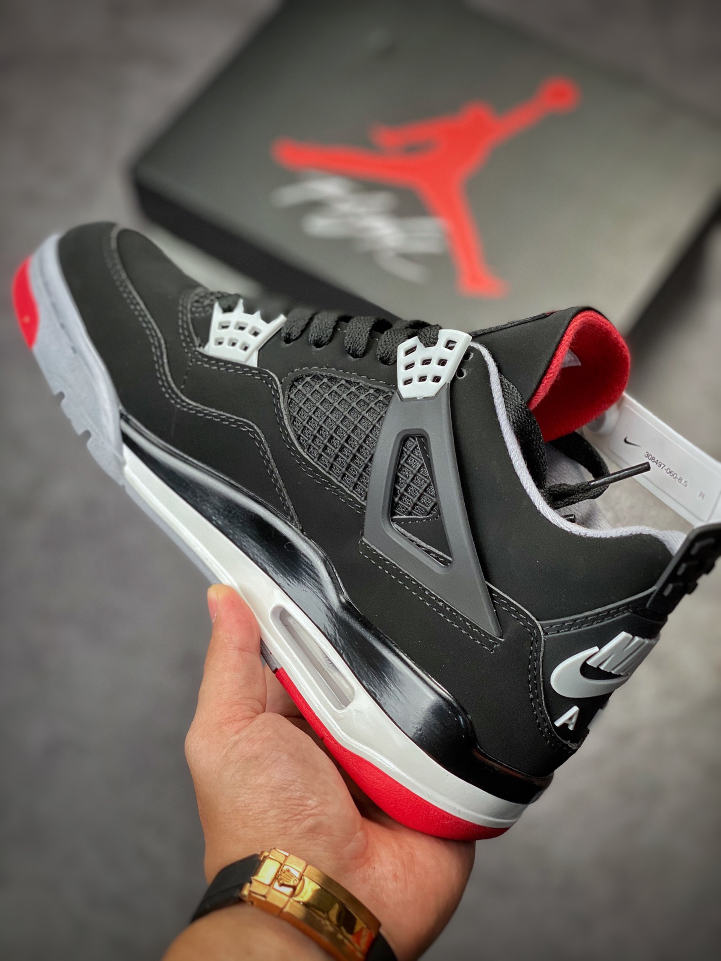 240 Air Jordan 4 Retro 黑红公牛 308497-060