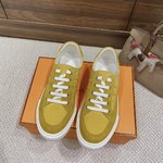 Hermes Skateboard Shoes Best Replica 1:1
 White Unisex Spring Collection Vintage