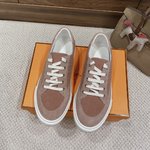 How quality
 Hermes Skateboard Shoes White Unisex Spring Collection Vintage