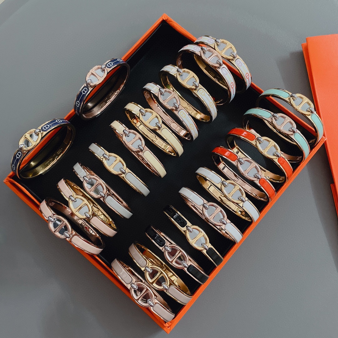 Hermes Jewelry Bracelet Rose Gold Yellow Brass Summer Collection Mini