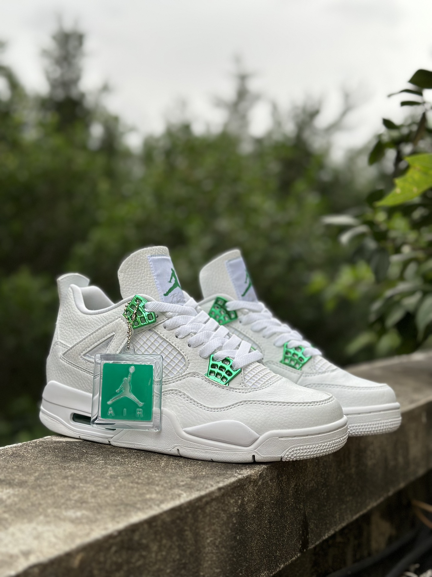 ¡¡Puro original!! ¡¡Puro original, de fábrica original!! Air Jordan AJ4 Retro Blanco/Verde, versión de comerc…