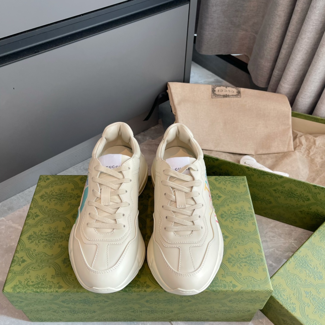 GUCCI 老爹鞋 小牛皮 系带 低帮 休闲鞋