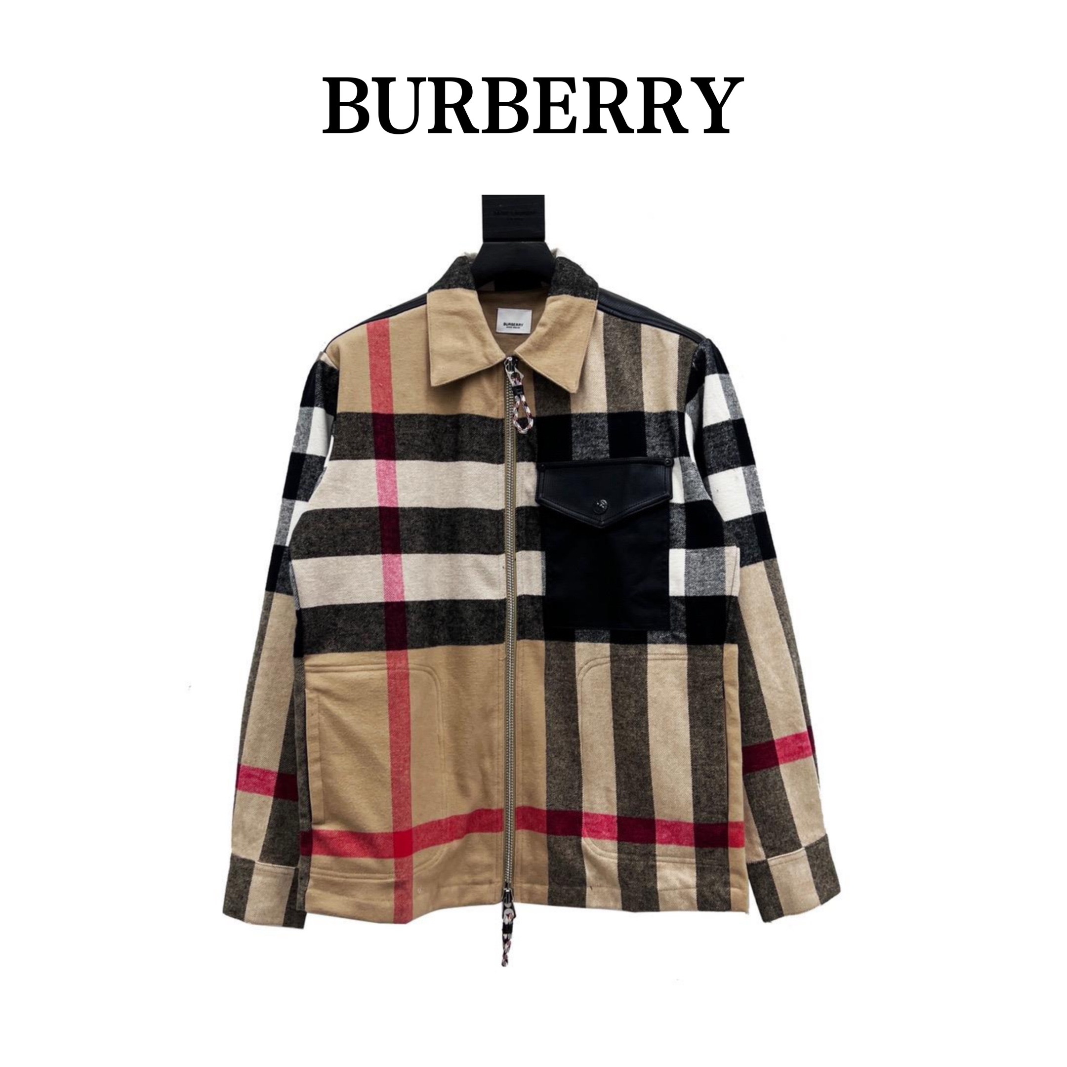 Burberry /巴宝莉 22FW裁片格纹拼接衬衫外套 一款臻至完美的衬衫夹克