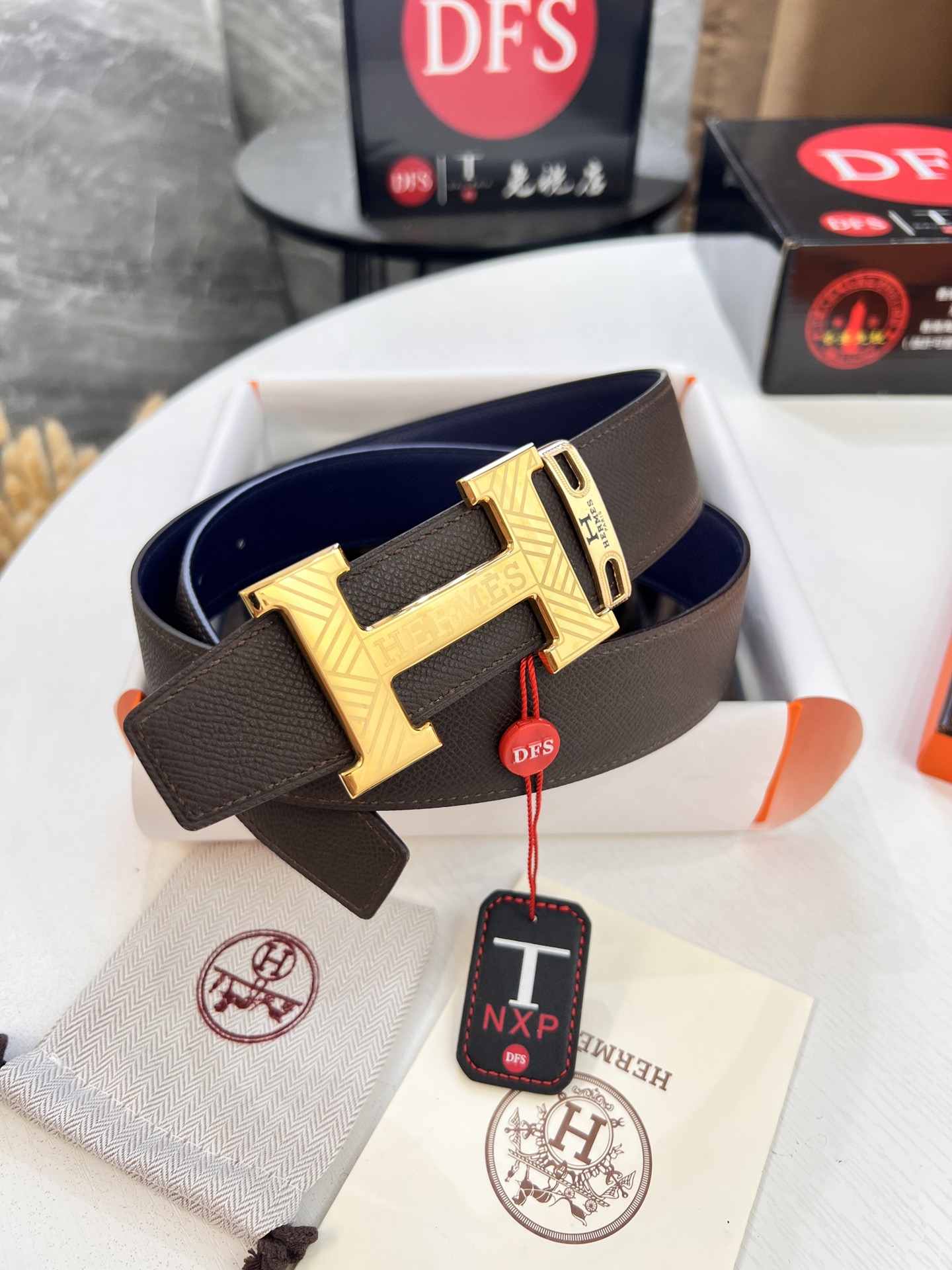 爱马仕 H皮带 ZP开模制作 H电镀花纹精钢五金