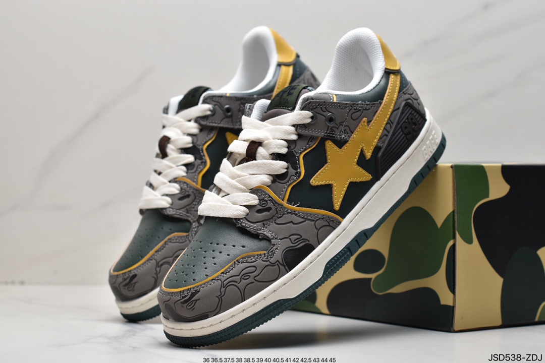 Harajuku trend brand A Bathing Ape BAPE Sk8 Sta Low SK8 series low-top casual sports skateboard shoes