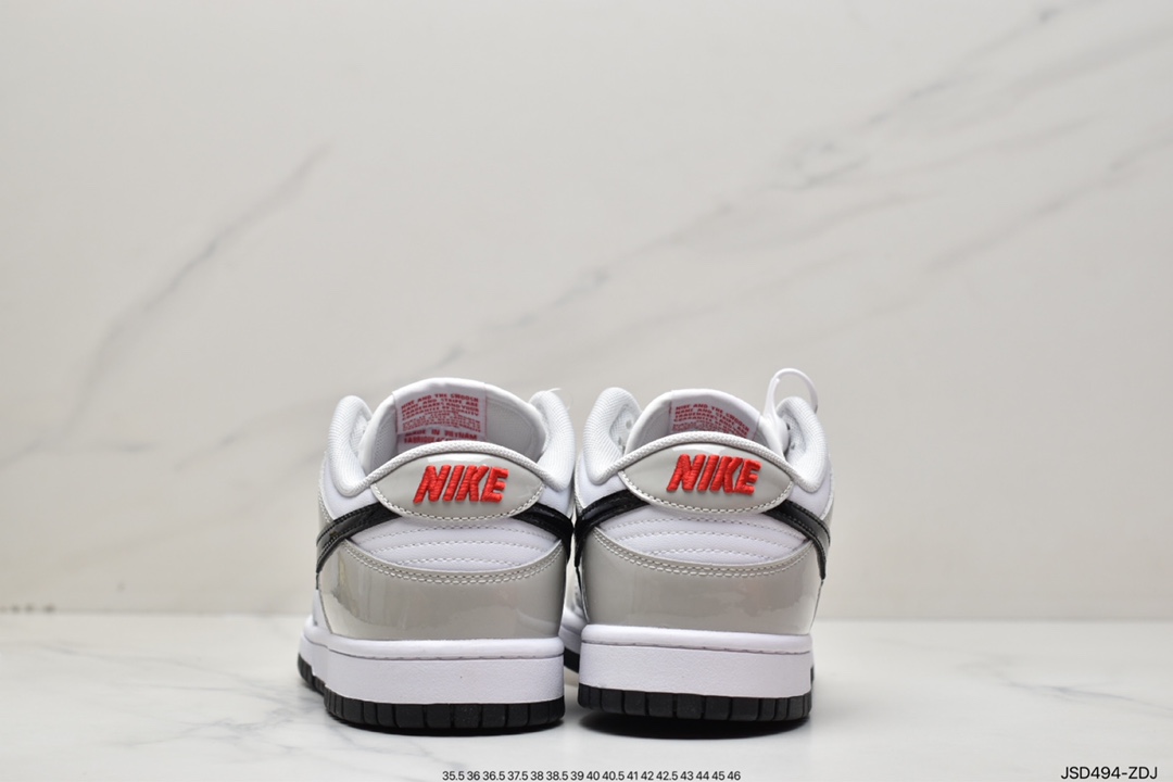 Nike Dunk Low “Light lron Ore” 漆皮白灰 DQ7576-001