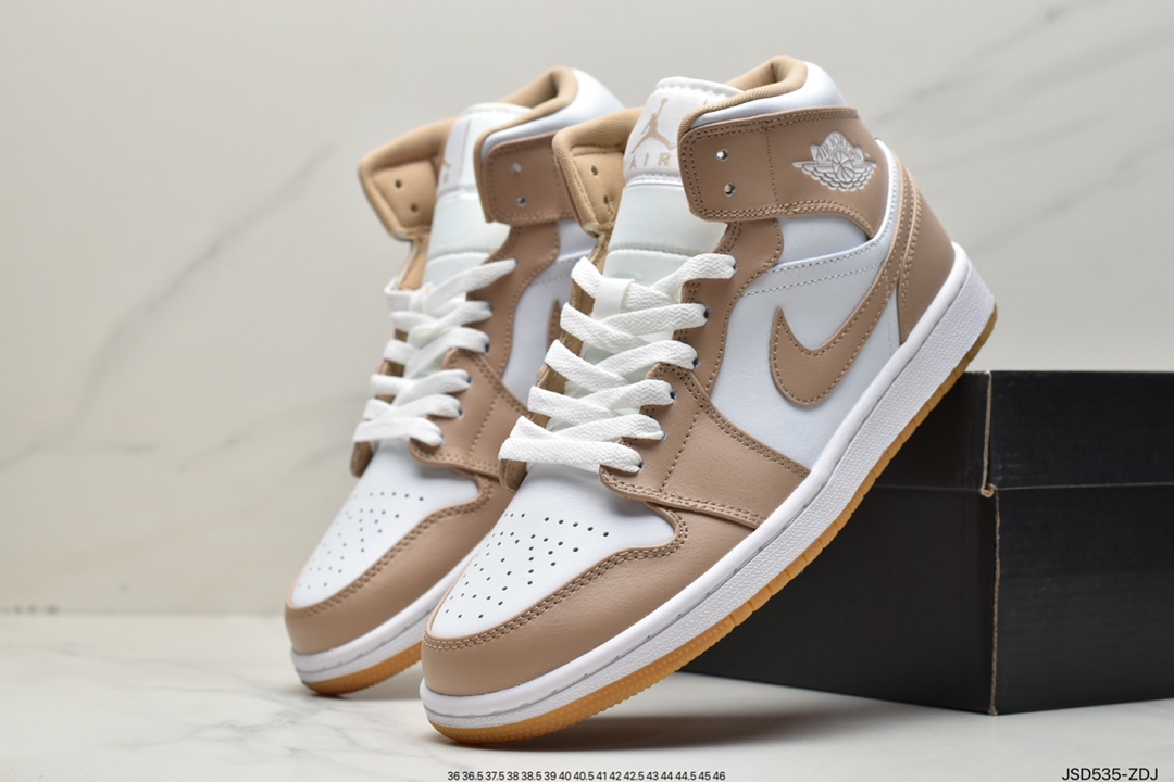 200 乔丹Air Jordan 1 Mid 黑白红AJ1 乔1 中帮 554724-122