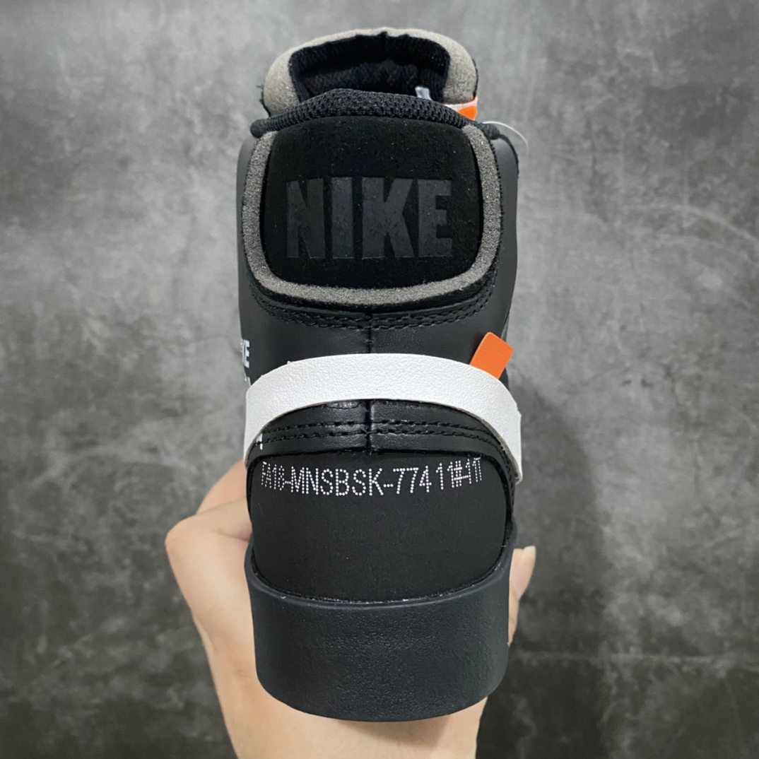 图片[4]-外贸纯原版Off-White x NK Blazer Mid OW联名款开拓者高帮休闲板鞋 AA3832-001 外贸大厂长期供外贸版本 流水线原鞋原纸板开发打造 进口网纱正确原厂同工序铝楦硫化工艺 尺码：40 40.5 41 42 42.5 43 44 44.5 45 46 47.5-选品中心