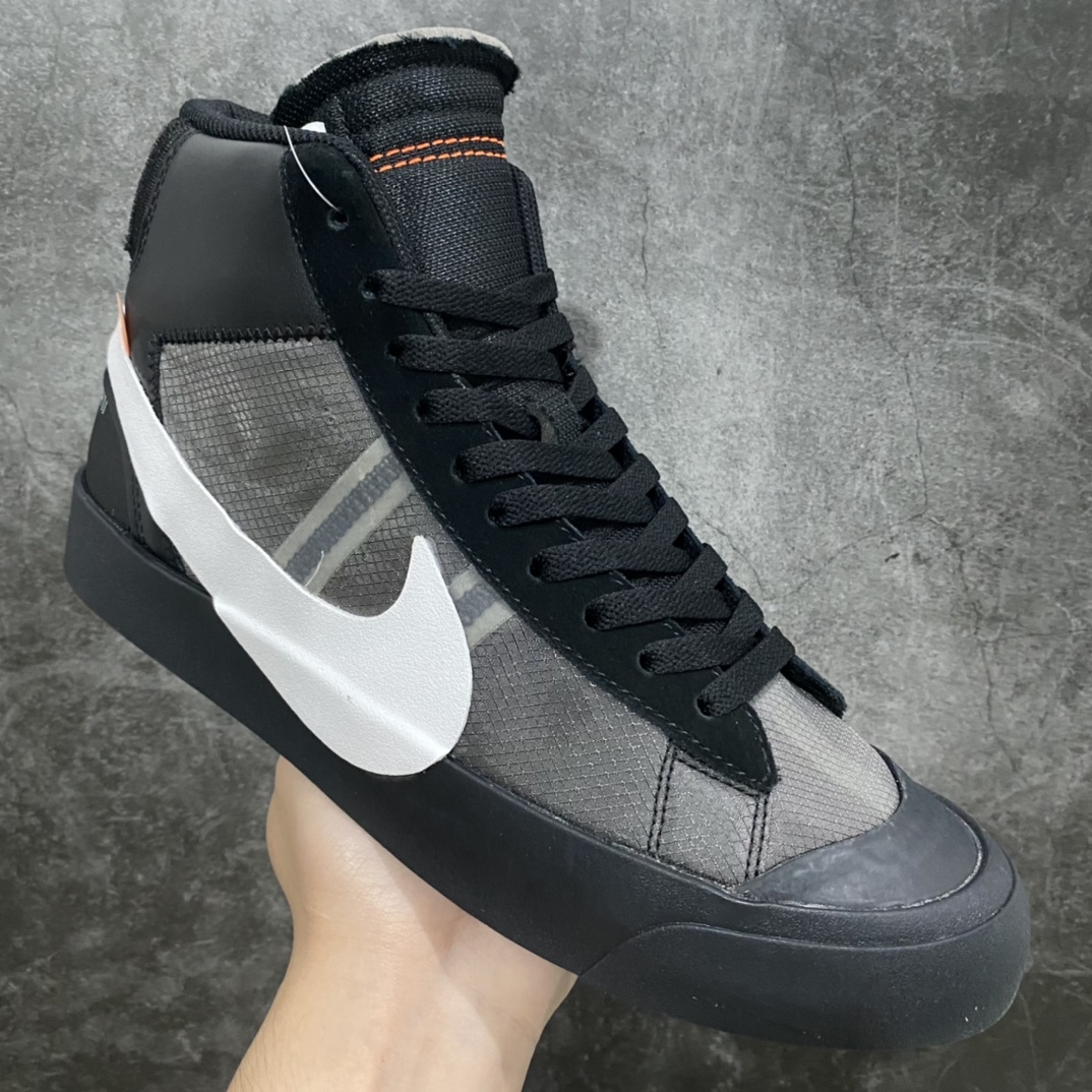 图片[3]-外贸纯原版Off-White x NK Blazer Mid OW联名款开拓者高帮休闲板鞋 AA3832-001 外贸大厂长期供外贸版本 流水线原鞋原纸板开发打造 进口网纱正确原厂同工序铝楦硫化工艺 尺码：40 40.5 41 42 42.5 43 44 44.5 45 46 47.5-选品中心