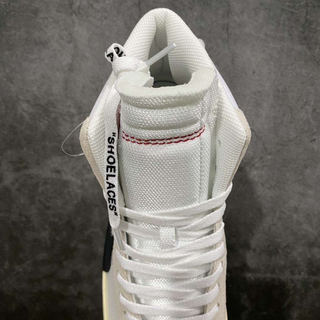 图片[8]-外贸纯原版Off-White x NK Blazer Mid OW联名款开拓者高帮休闲板鞋 AA3832-100 外贸大厂长期供外贸版本 流水线原鞋原纸板开发打造 进口网纱正确原厂同工序铝楦硫化工艺 尺码：40 40.5 41 42 42.5 43 44 44.5 45 46 47.5-选品中心