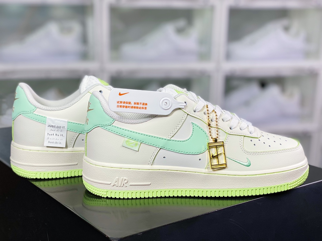 240 Air Force 1 '07 Low QS”Sail White/Mint Mini Swoosh”空军一号FB1839-555