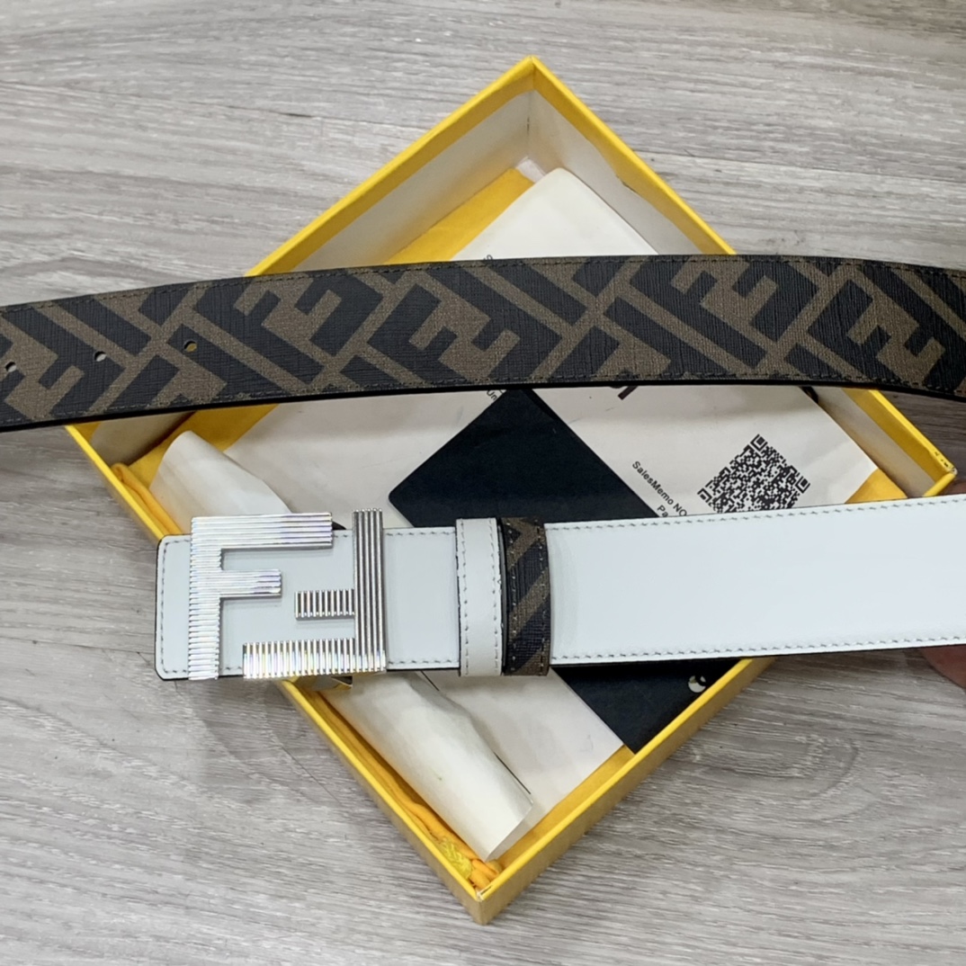 [Fendi Belts]FENDI Fendi counter, same style, width, 4.0CM, double-ring front