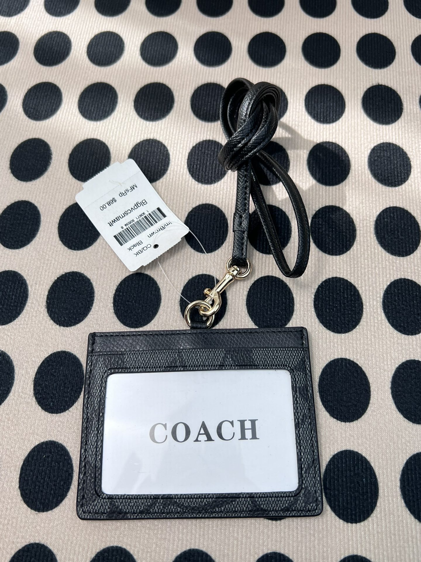 Coach ～coach F6752 老花黑色配牛皮