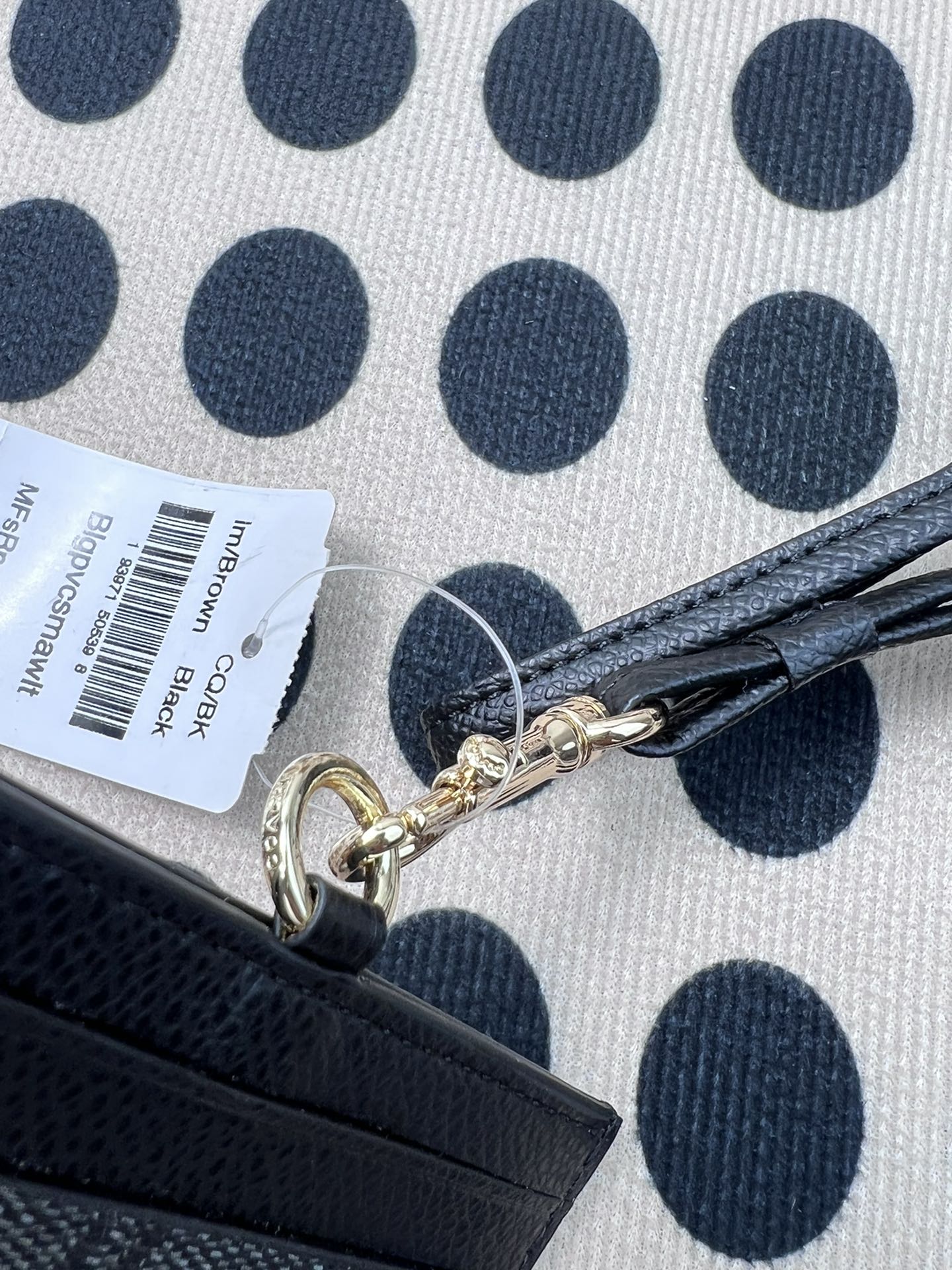 Coach ～coach F6752 老花黑色配牛皮