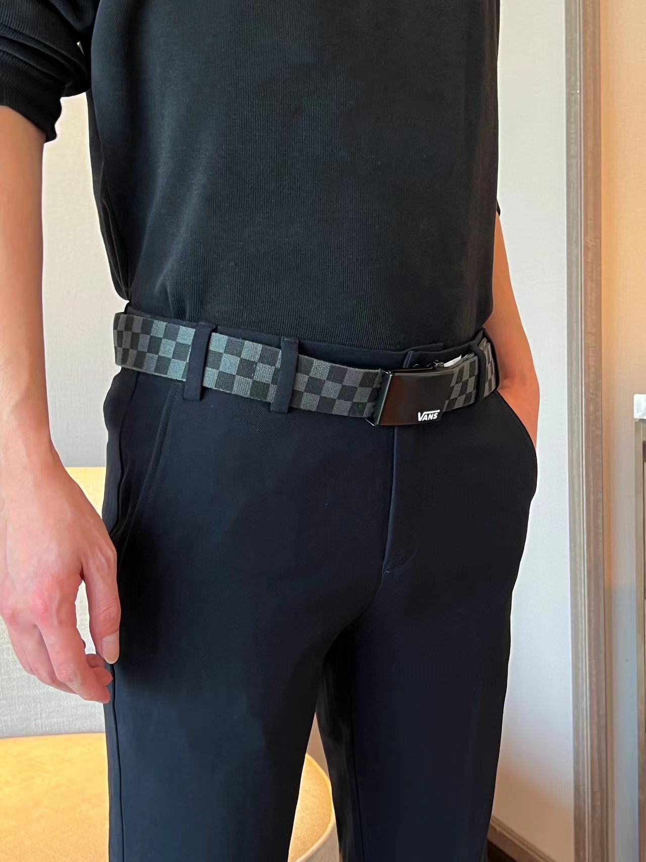 A classic leather belt crafted with meticulous topstitching and a - Tie