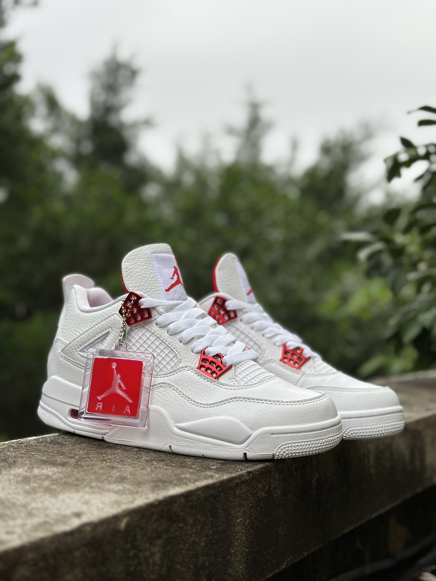 ¡¡Original puro‼️ Original puro, de fábrica‼️ Air Jordan AJ4 Retro Blanco y Rojo, versión de exportación, desarrollo de…