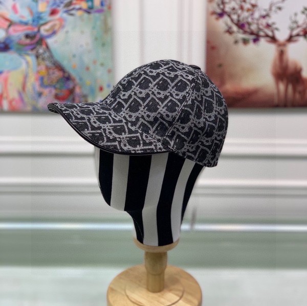 Dior Hats Baseball Cap Canvas Cotton Cowhide Vintage