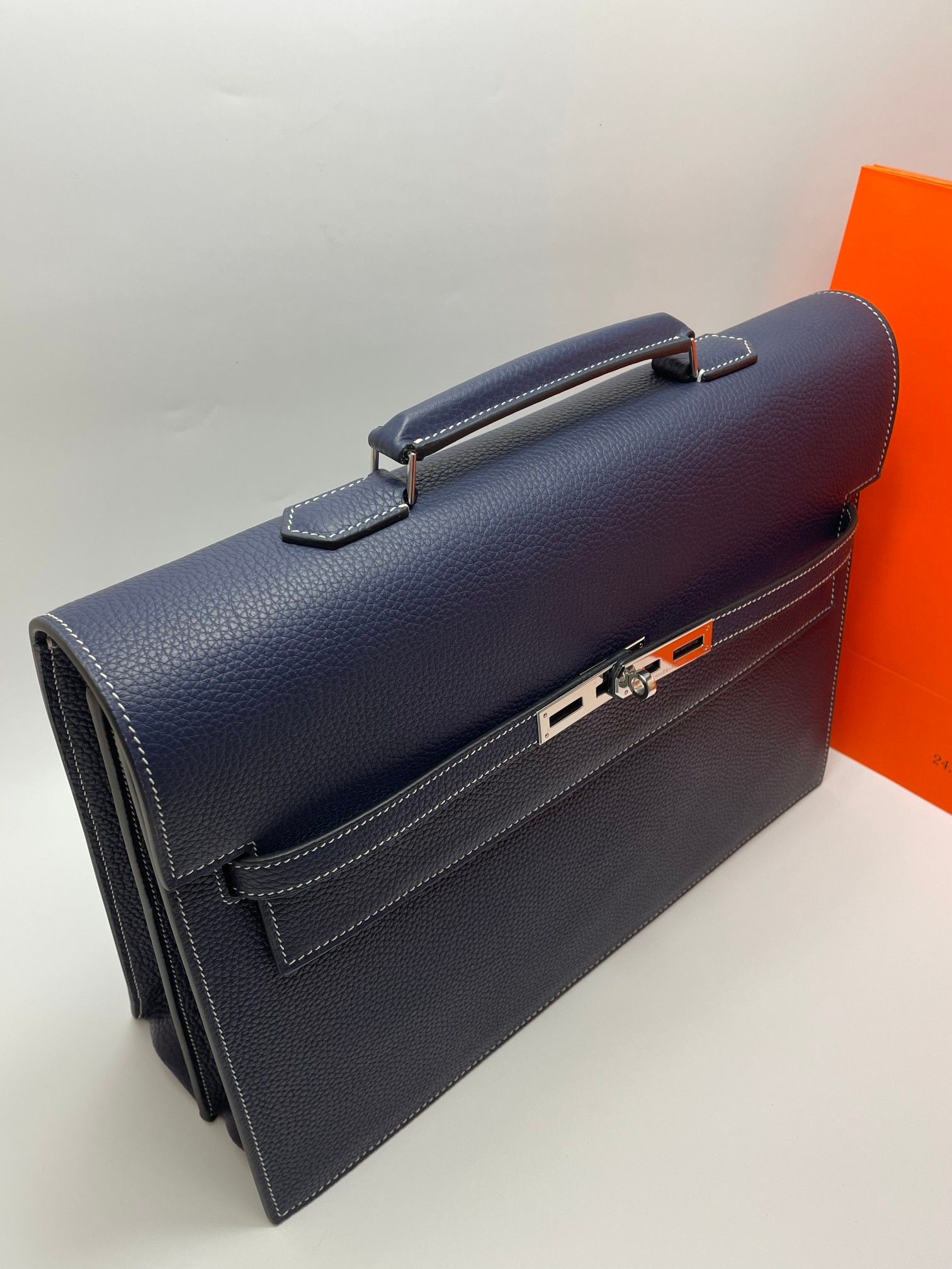 Hermes Kelly Blue Togo 37cm business