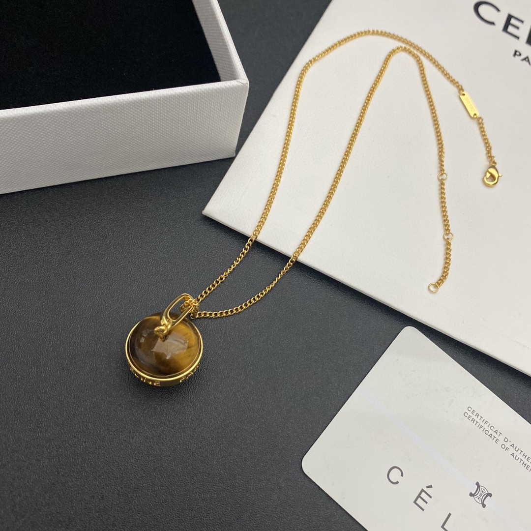 Celine New Necklace 2026: Triomphe Logo Pendant in Gold or Silver 7 a1667370762792 1826