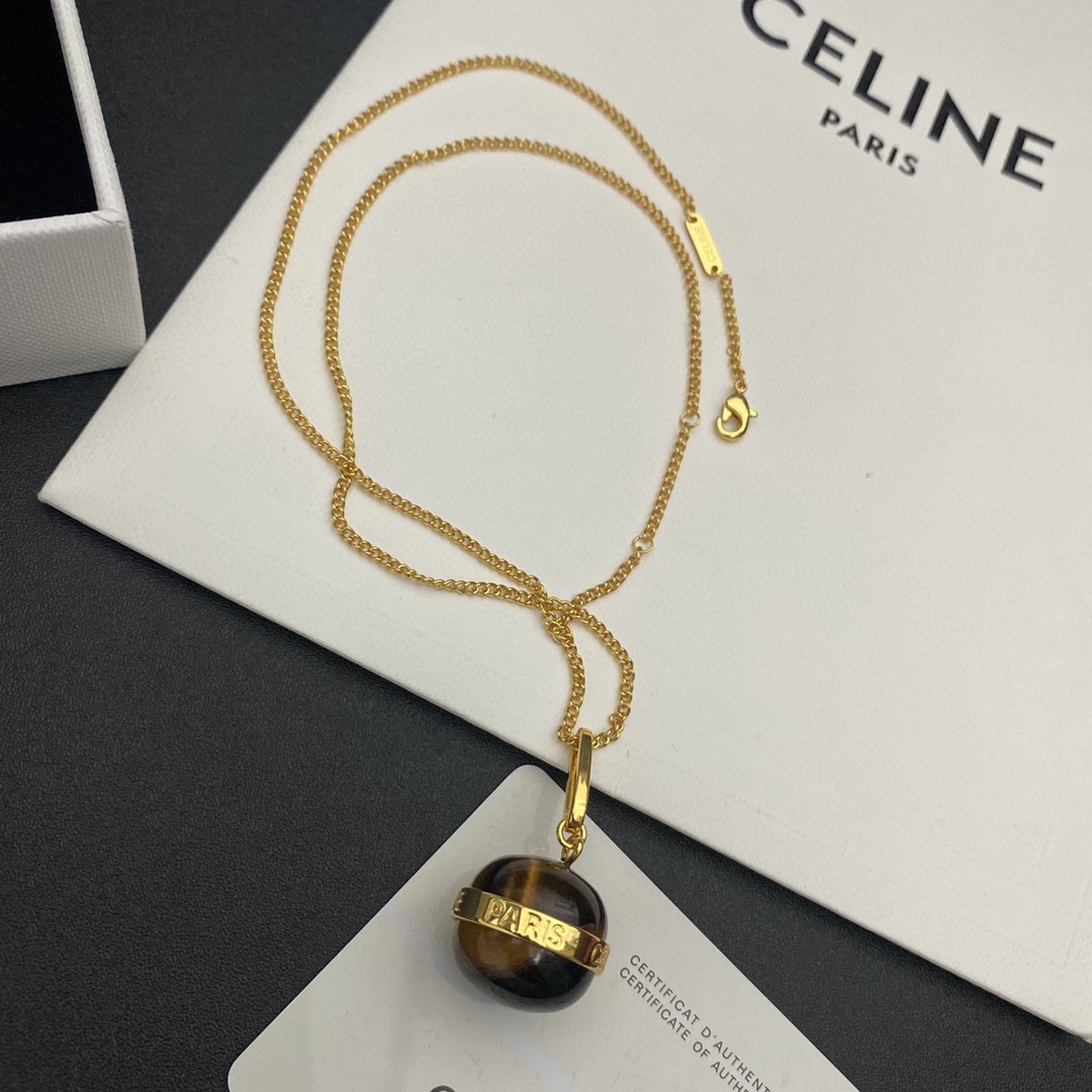 Celine New Necklace 2026: Triomphe Logo Pendant in Gold or Silver 9 a1667370762804 5630