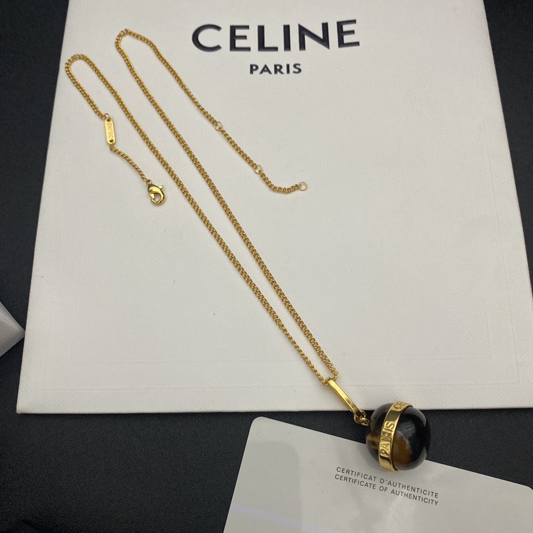 Celine New Necklace 2026: Triomphe Logo Pendant in Gold or Silver 10 a1667370762806 5207
