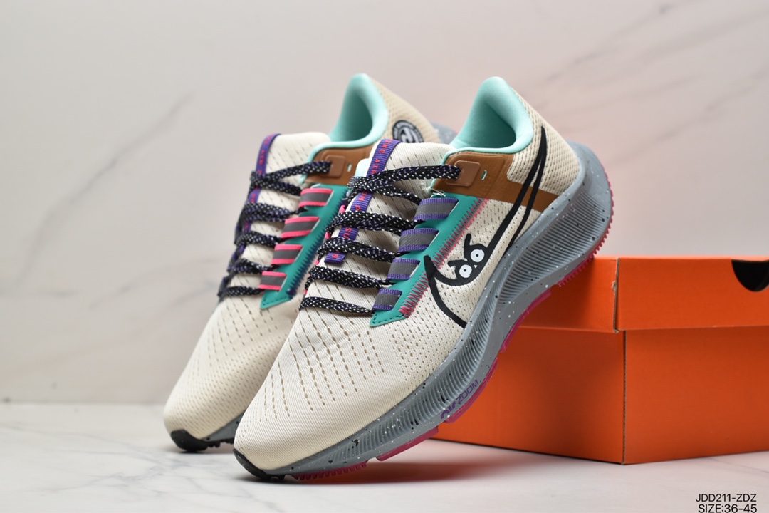 120 耐克NK Zoom Pegasus 38 登月38代系列九针眼网纱透气缓震疾速跑鞋 货号：DJ5397-100TD ID:JDD211-ZDZ