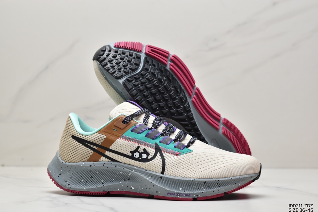 120 耐克NK Zoom Pegasus 38 登月38代系列九针眼网纱透气缓震疾速跑鞋 货号：DJ5397-100TD ID:JDD211-ZDZ