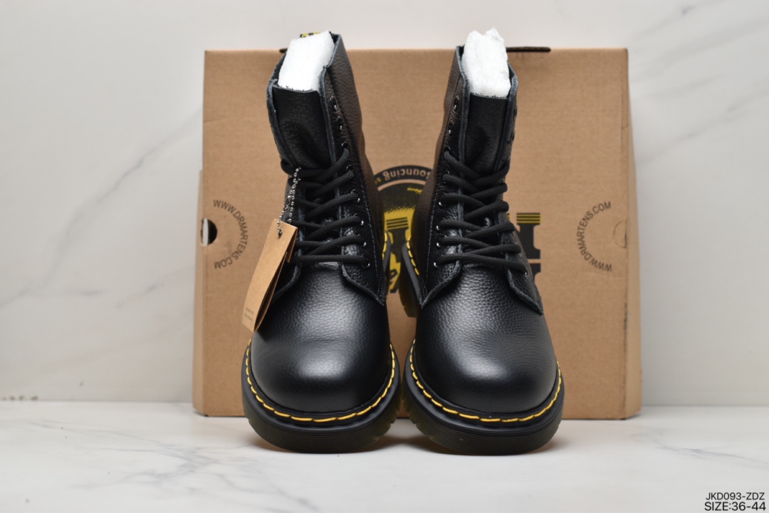 160 马汀博Dr. Martens Jadon 8 Eye Boots马丁高帮英伦骑士朋克复古机车 马丁靴“开边珠硬皮”15265001