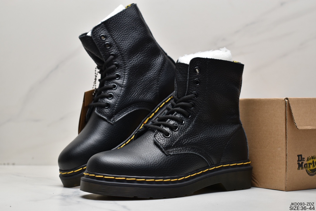 160 马汀博Dr. Martens Jadon 8 Eye Boots马丁高帮英伦骑士朋克复古机车 马丁靴“开边珠硬皮”15265001