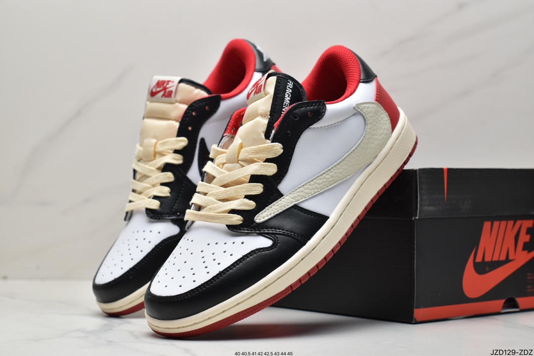 140 真标Travis Scott x Air Jordan AJ1 Low QX 倒钩TS联名低帮板鞋