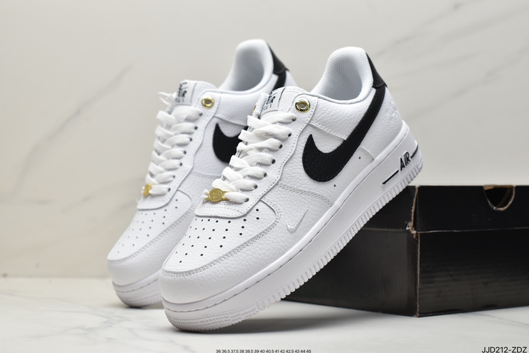 130 Air Force 1 '07 Low 白黑迷你勾原楦头原纸板DQ7658-100