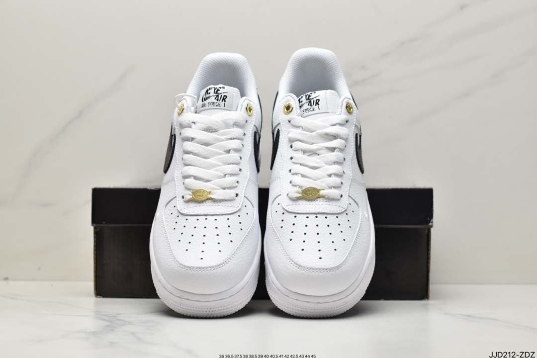 130 Air Force 1 '07 Low 白黑迷你勾原楦头原纸板DQ7658-100