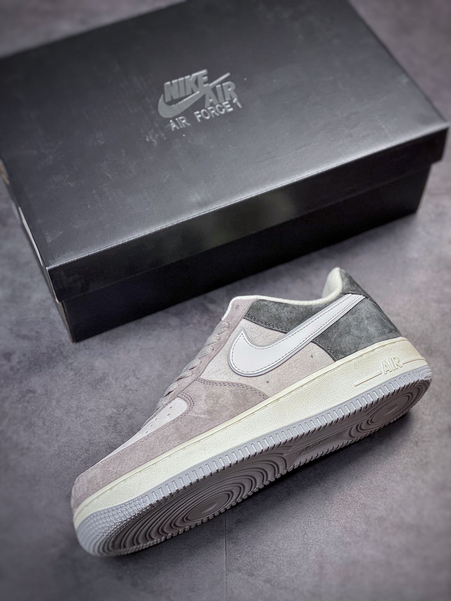 Nike Air Force 1 Low 07 gray black suede DW0831-896