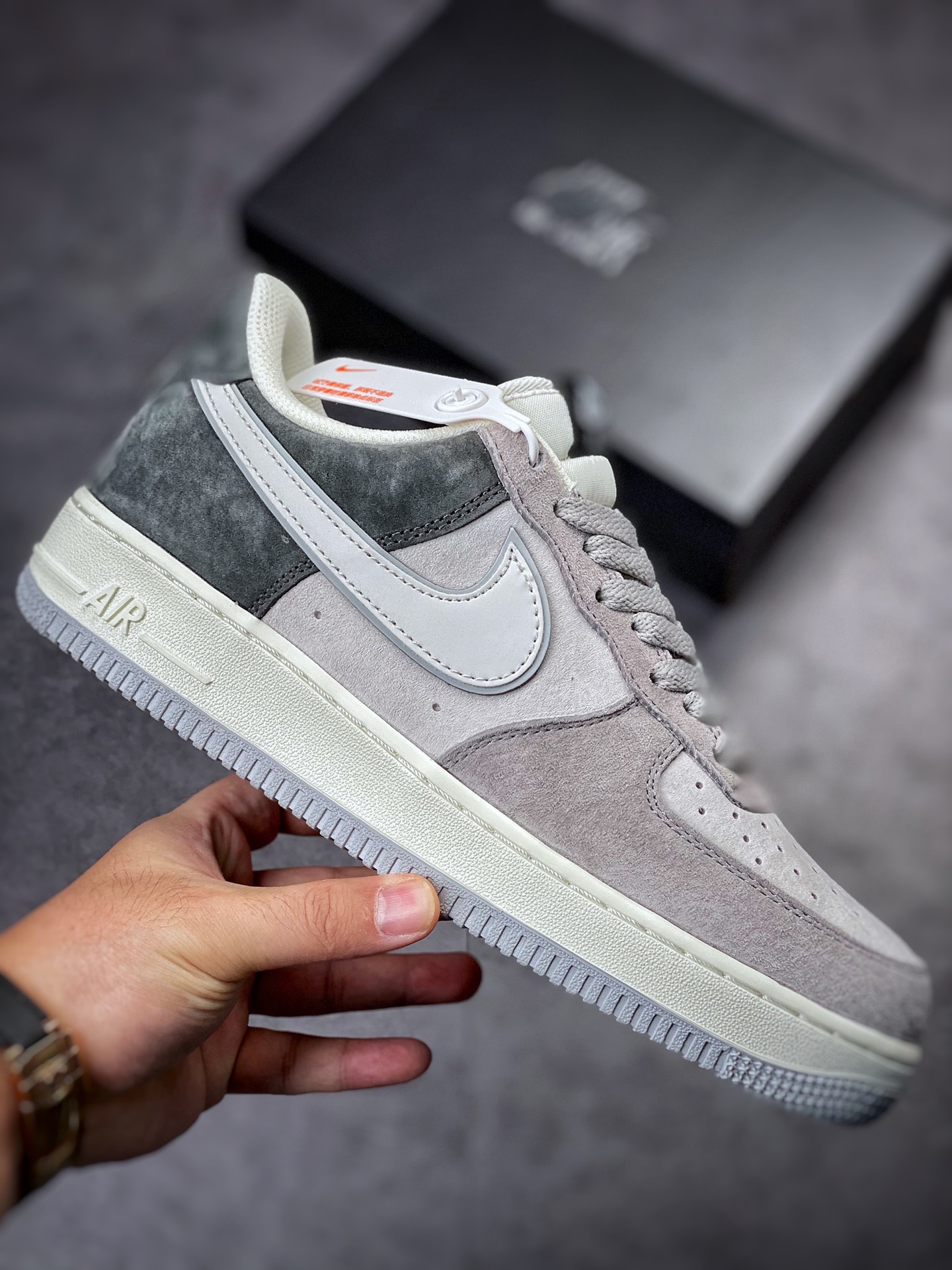 Nike Air Force 1 Low 07 gray black suede DW0831-896