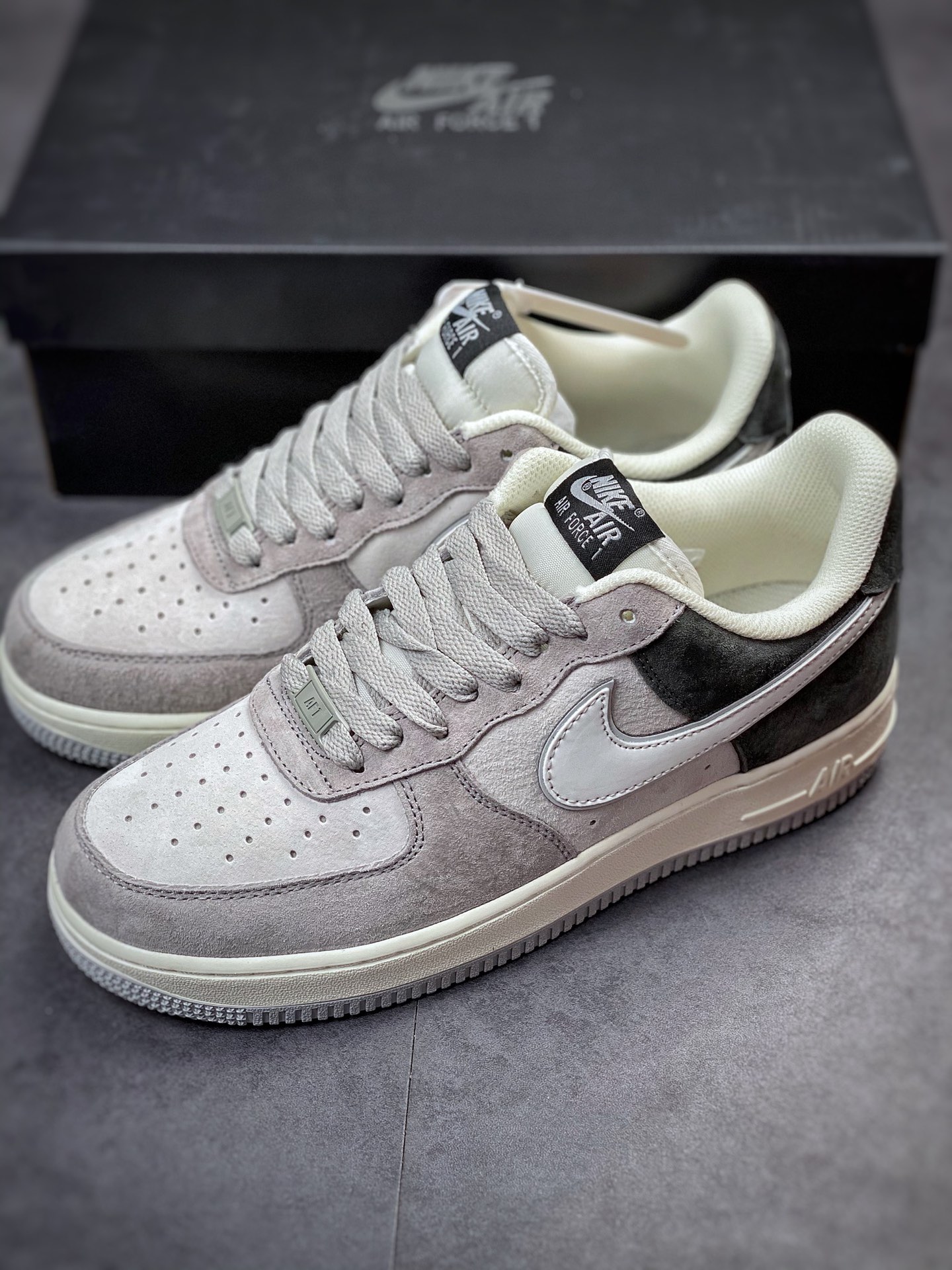 Nike Air Force 1 Low 07 gray black suede DW0831-896