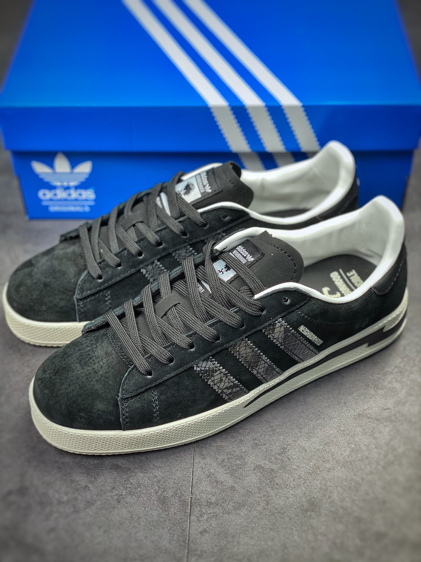 INV x NBHD x Adidas Campus Black and Silver Snake GW8852