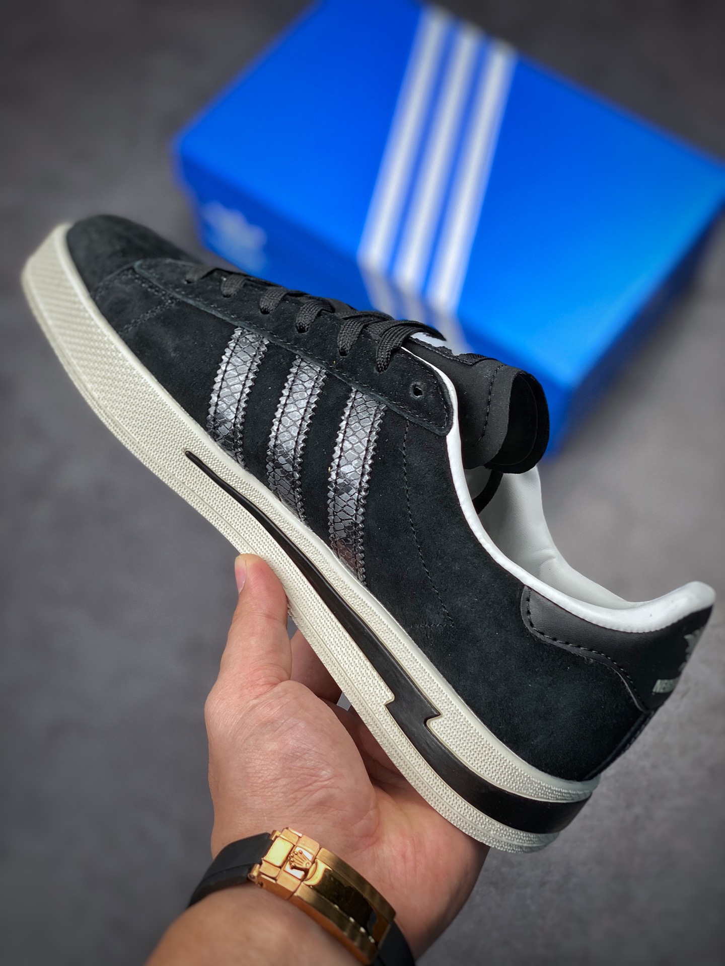 INV x NBHD x Adidas Campus Black and Silver Snake GW8852