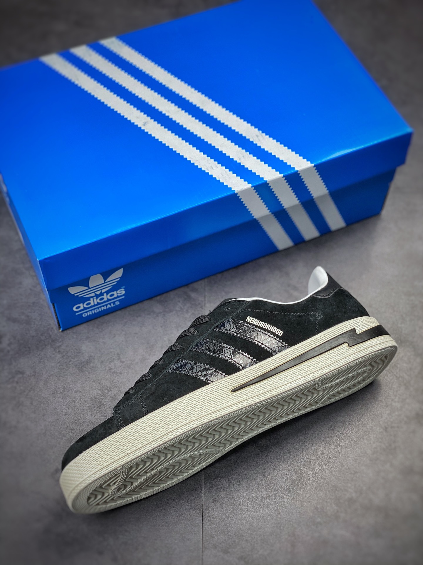 INV x NBHD x Adidas Campus Black and Silver Snake GW8852