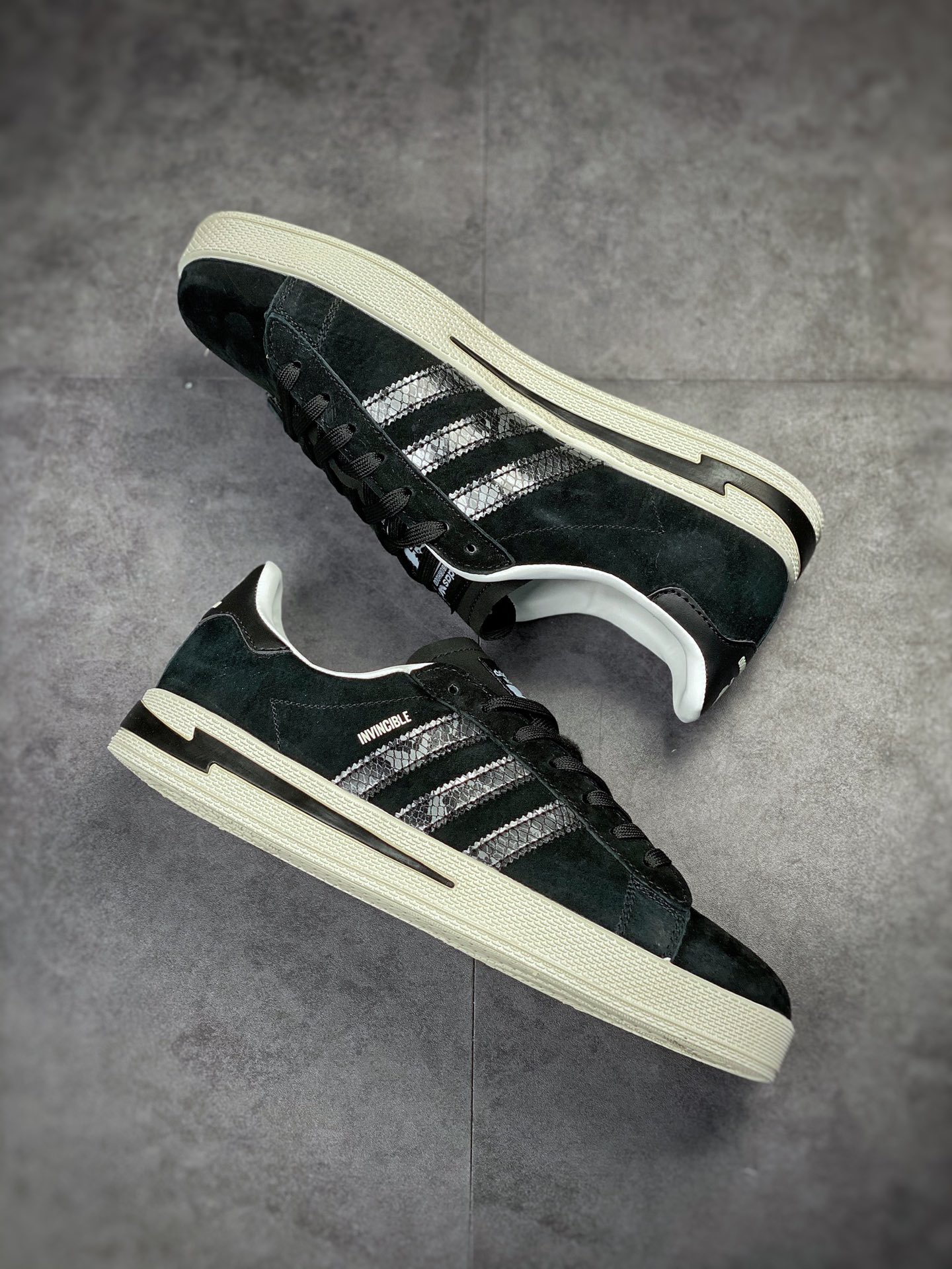 INV x NBHD x Adidas Campus Black and Silver Snake GW8852