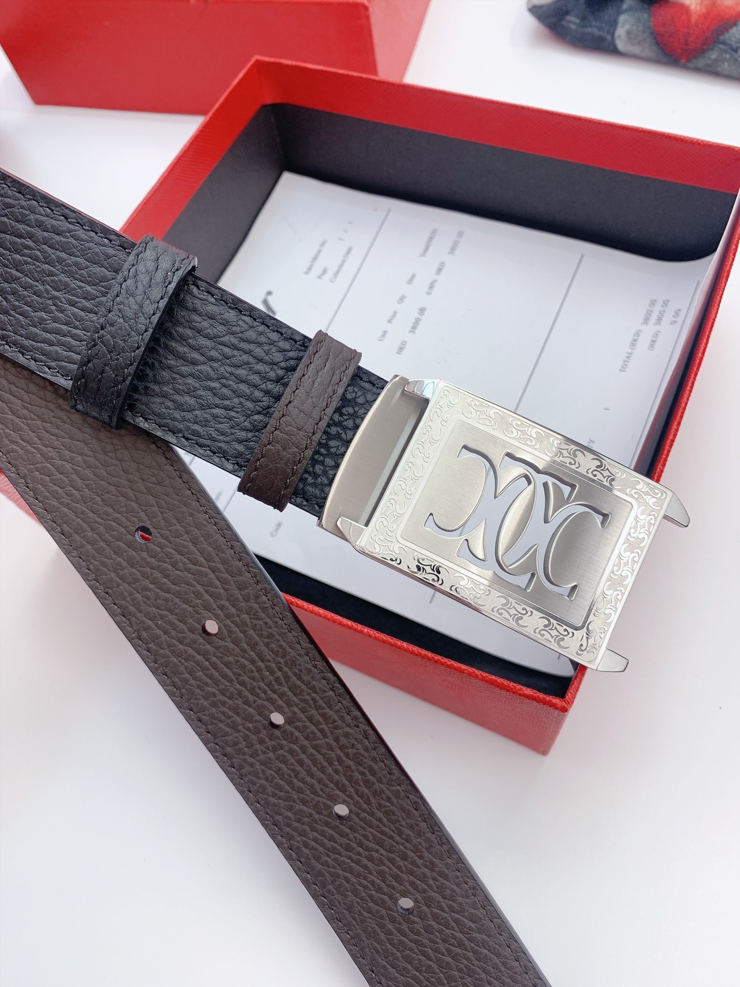 Imported Calf Leather Calcium Belts: 3.5 cm Width, High Quality Purchase. - 图片 7