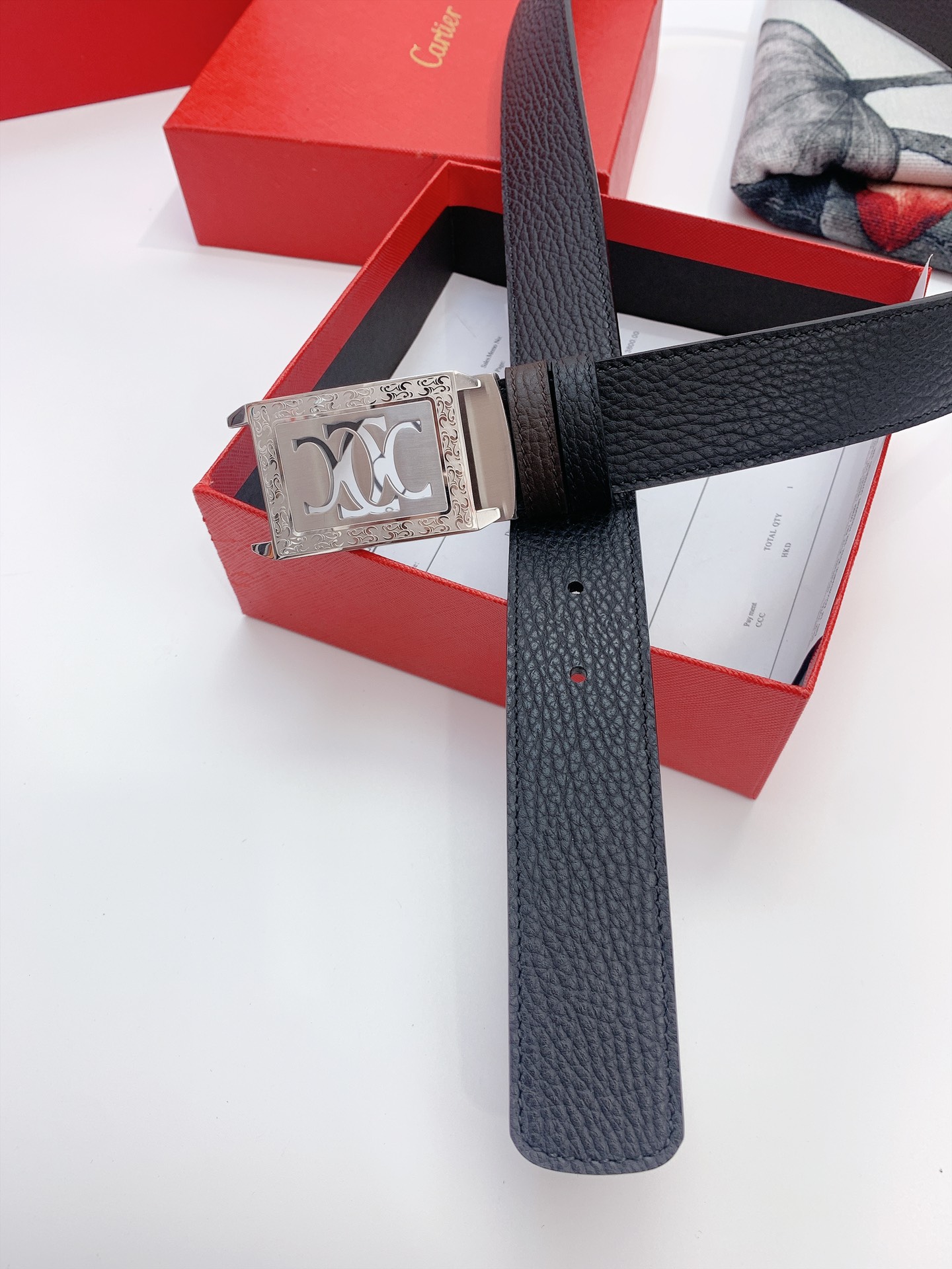 Imported Calf Leather Calcium Belts: 3.5 cm Width, High Quality Purchase. - 图片 2